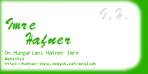 imre hafner business card